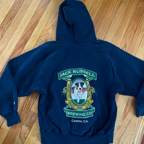 Jack Russell Brewing Co Champion Premium Reverse Weave Hoodie Sweatshirt Medium - Picture 2 of 16